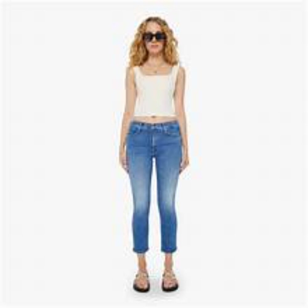 Mother Jeans - The Dazzler Mid Rise Ankle Straight Leg